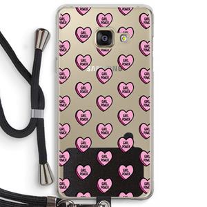CaseCompany GIRL POWER: Samsung Galaxy A3 (2016) Transparant Hoesje met koord