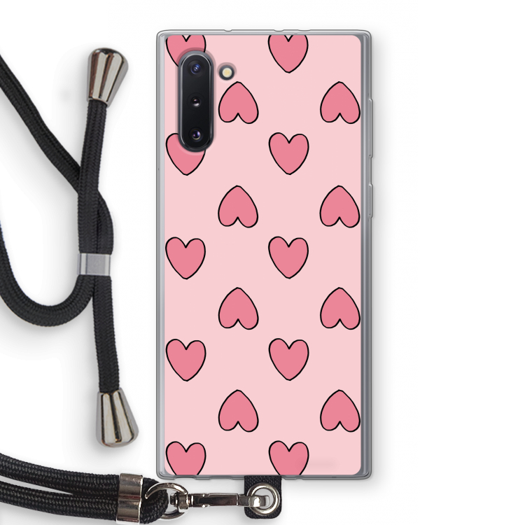CaseCompany Ondersteboven verliefd: Samsung Galaxy Note 10 Transparant Hoesje met koord