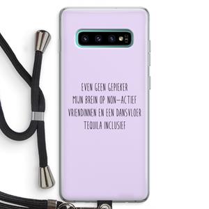 CaseCompany Tequila: Samsung Galaxy S10 Plus Transparant Hoesje met koord