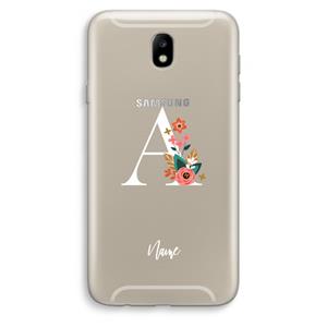 CaseCompany Pink Bouquet: Samsung Galaxy J7 (2017) Transparant Hoesje