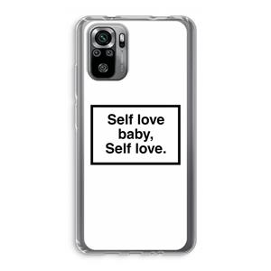 CaseCompany Self love: Xiaomi Redmi Note 10S Transparant Hoesje