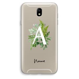 CaseCompany Green Brush: Samsung Galaxy J7 (2017) Transparant Hoesje