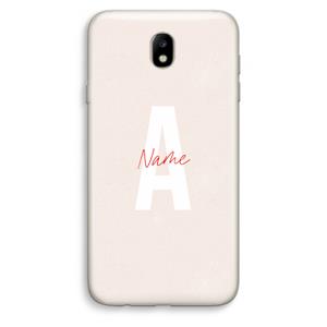 CaseCompany Strawberry Milkshake: Samsung Galaxy J7 (2017) Transparant Hoesje