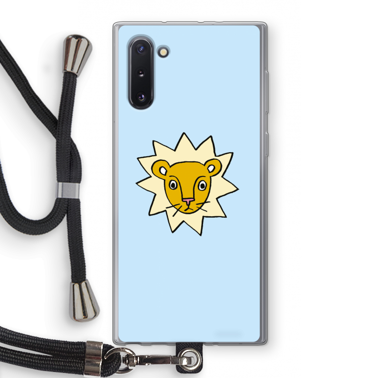 CaseCompany Kleine leeuw: Samsung Galaxy Note 10 Transparant Hoesje met koord