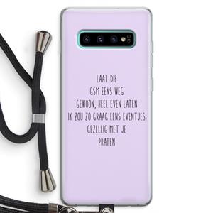 CaseCompany GSM: Samsung Galaxy S10 Plus Transparant Hoesje met koord