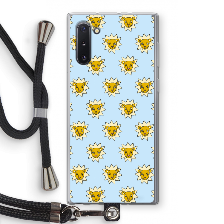 CaseCompany Leeuwenkoppen: Samsung Galaxy Note 10 Transparant Hoesje met koord