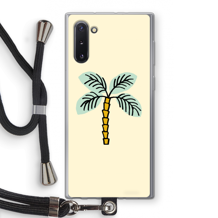 CaseCompany Palmboom: Samsung Galaxy Note 10 Transparant Hoesje met koord