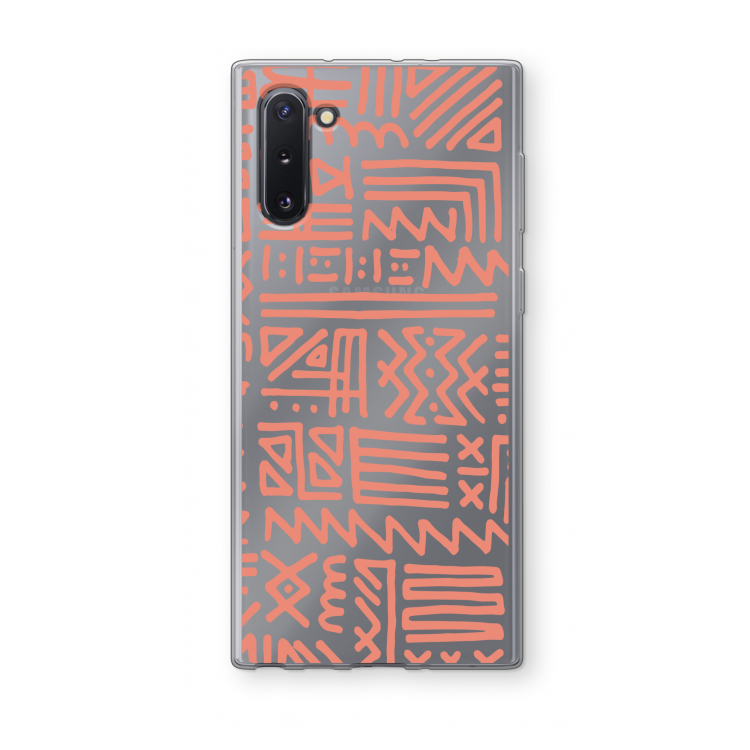 CaseCompany Marrakech Pink: Samsung Galaxy Note 10 Transparant Hoesje
