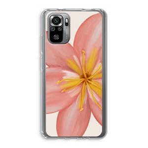 CaseCompany Pink Ellila Flower: Xiaomi Redmi Note 10S Transparant Hoesje