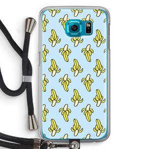 CaseCompany Bananas: Samsung Galaxy S6 Transparant Hoesje met koord