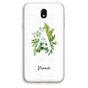 CaseCompany Green Brush: Samsung Galaxy J7 (2017) Transparant Hoesje