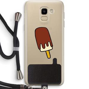CaseCompany Frisco: Samsung Galaxy J6 (2018) Transparant Hoesje met koord