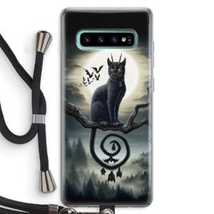 CaseCompany Moonlight Companions: Samsung Galaxy S10 Plus Transparant Hoesje met koord