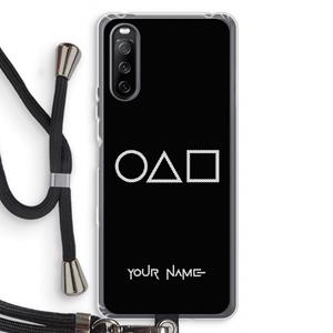CaseCompany Squid Game: Sony Sony Xperia 10 III Transparant Hoesje met koord