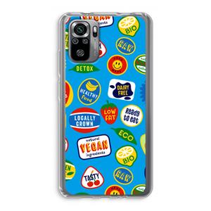 CaseCompany Fruitsticker: Xiaomi Redmi Note 10S Transparant Hoesje