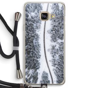 CaseCompany Snøfall: Samsung Galaxy A3 (2016) Transparant Hoesje met koord