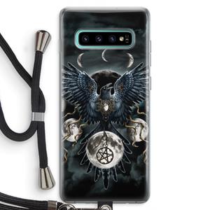 CaseCompany Sinister Wings: Samsung Galaxy S10 Plus Transparant Hoesje met koord