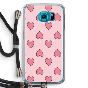 CaseCompany Ondersteboven verliefd: Samsung Galaxy S6 Transparant Hoesje met koord