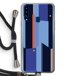 CaseCompany Gestalte 3: Samsung Galaxy A20s Transparant Hoesje met koord