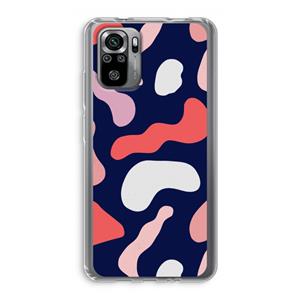 CaseCompany Memphis Shapes Pink: Xiaomi Redmi Note 10S Transparant Hoesje