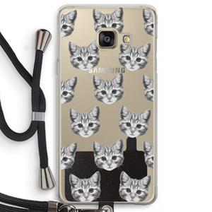 CaseCompany Kitten: Samsung Galaxy A3 (2016) Transparant Hoesje met koord