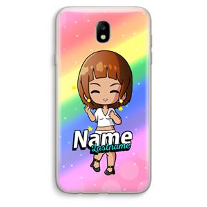 CaseCompany Chibi Maker vrouw: Samsung Galaxy J7 (2017) Transparant Hoesje