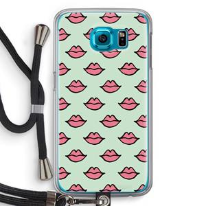 CaseCompany Lipjes: Samsung Galaxy S6 Transparant Hoesje met koord