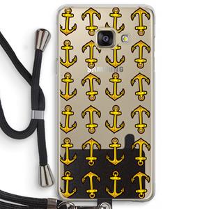 CaseCompany Musketon Anchor: Samsung Galaxy A3 (2016) Transparant Hoesje met koord