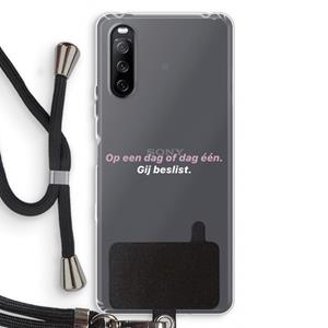 CaseCompany gij beslist: Sony Sony Xperia 10 III Transparant Hoesje met koord