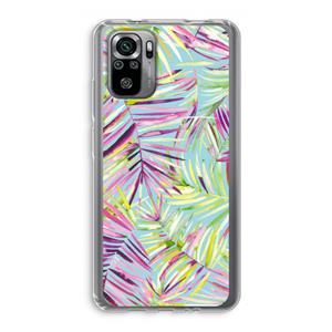 CaseCompany Tropical Palms Blue: Xiaomi Redmi Note 10S Transparant Hoesje