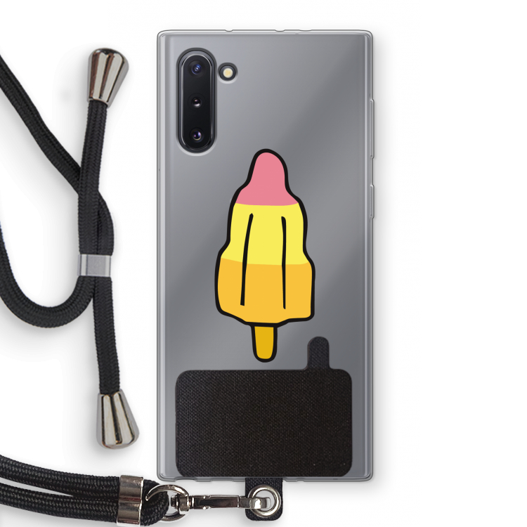 CaseCompany Raketijsje: Samsung Galaxy Note 10 Transparant Hoesje met koord
