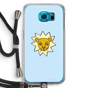 CaseCompany Kleine leeuw: Samsung Galaxy S6 Transparant Hoesje met koord