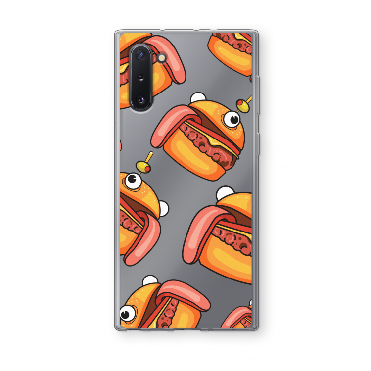 CaseCompany Hamburger: Samsung Galaxy Note 10 Transparant Hoesje