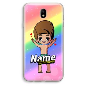 CaseCompany Chibi Maker man: Samsung Galaxy J7 (2017) Transparant Hoesje