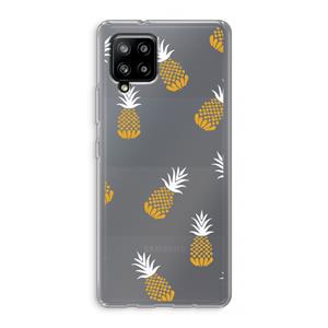 CaseCompany Ananasjes: Samsung Galaxy A42 5G Transparant Hoesje