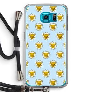 CaseCompany Leeuwenkoppen: Samsung Galaxy S6 Transparant Hoesje met koord