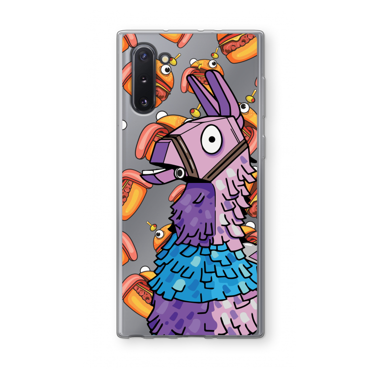 CaseCompany Loot Burger: Samsung Galaxy Note 10 Transparant Hoesje