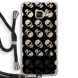 CaseCompany Musketon Skulls: Samsung Galaxy A3 (2016) Transparant Hoesje met koord