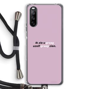 CaseCompany uzelf graag zien: Sony Sony Xperia 10 III Transparant Hoesje met koord