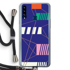CaseCompany Gestalte 5: Samsung Galaxy A20s Transparant Hoesje met koord
