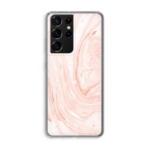 CaseCompany Peach bath: Samsung Galaxy S21 Ultra Transparant Hoesje