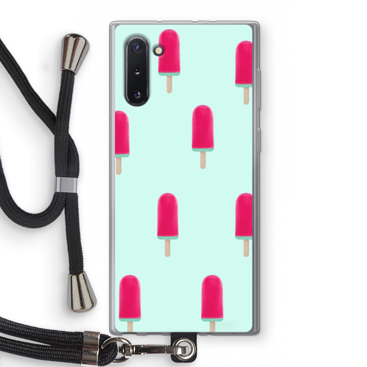 CaseCompany Waterijsje: Samsung Galaxy Note 10 Transparant Hoesje met koord