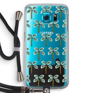CaseCompany Paradise: Samsung Galaxy S6 Transparant Hoesje met koord