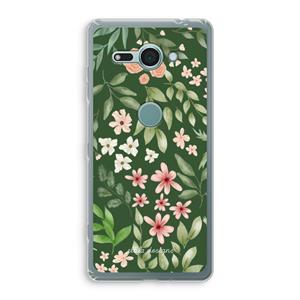 CaseCompany Botanical green sweet flower heaven: Sony Xperia XZ2 Compact Transparant Hoesje