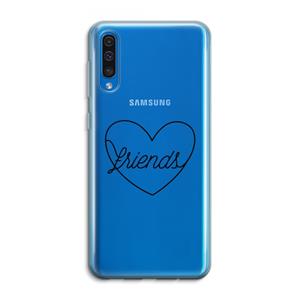 CaseCompany Friends heart black: Samsung Galaxy A50 Transparant Hoesje