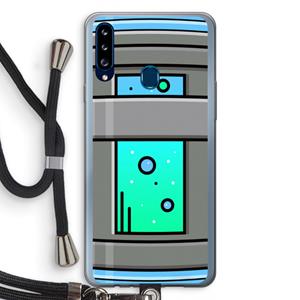 CaseCompany Chug Bottle: Samsung Galaxy A20s Transparant Hoesje met koord