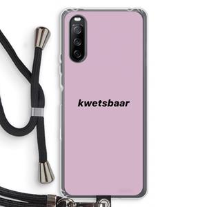 CaseCompany kwetsbaar: Sony Sony Xperia 10 III Transparant Hoesje met koord