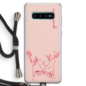 CaseCompany Best Friends: Samsung Galaxy S10 Plus Transparant Hoesje met koord