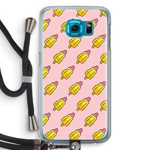 CaseCompany Waterijsjes: Samsung Galaxy S6 Transparant Hoesje met koord