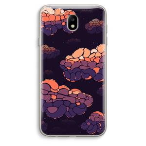 CaseCompany Patroon Wolken: Samsung Galaxy J7 (2017) Transparant Hoesje